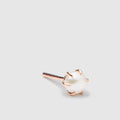 Radiant Sterling Silver Single Stud Earring - Rose Gold