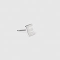 Fundamentals Sterling Silver Single Stud E - Silver