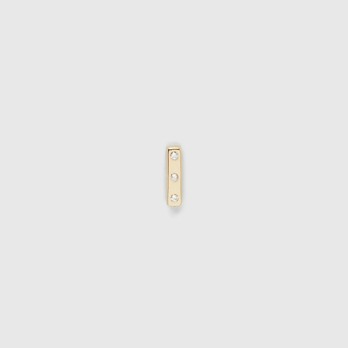 Fundamentals Sterling Silver Single Stud I - Gold