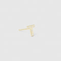 Fundamentals Sterling Silver Single Stud T - Gold