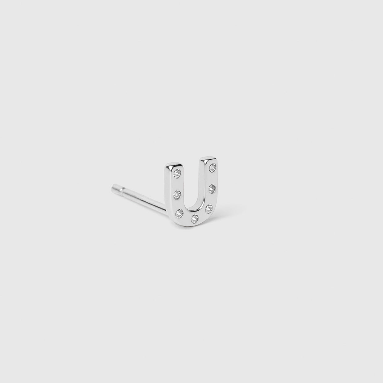 Fundamentals Sterling Silver Single Stud U - Silver