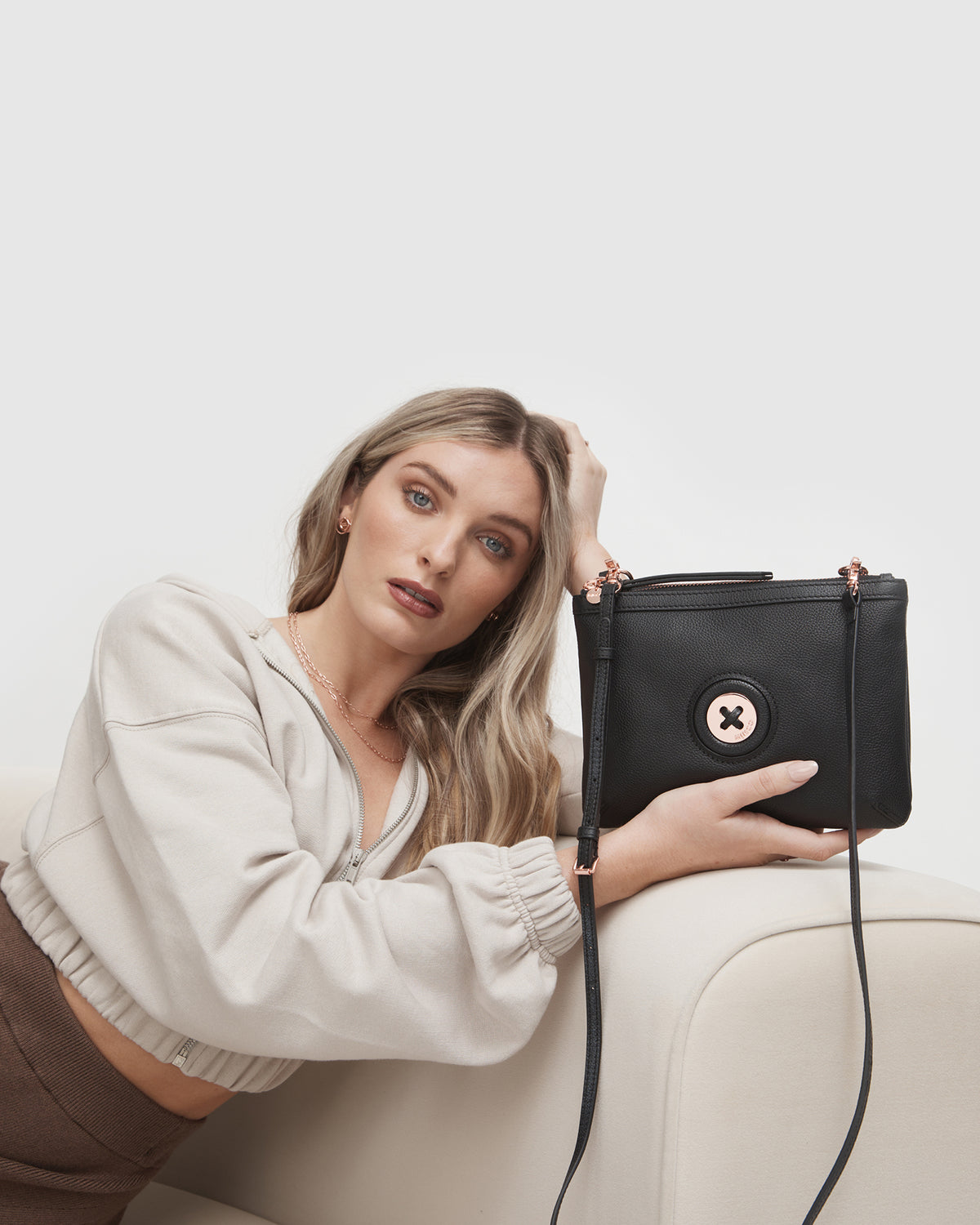 Mim-Mazing Duo Cross Body Bag - Black Rose Gold