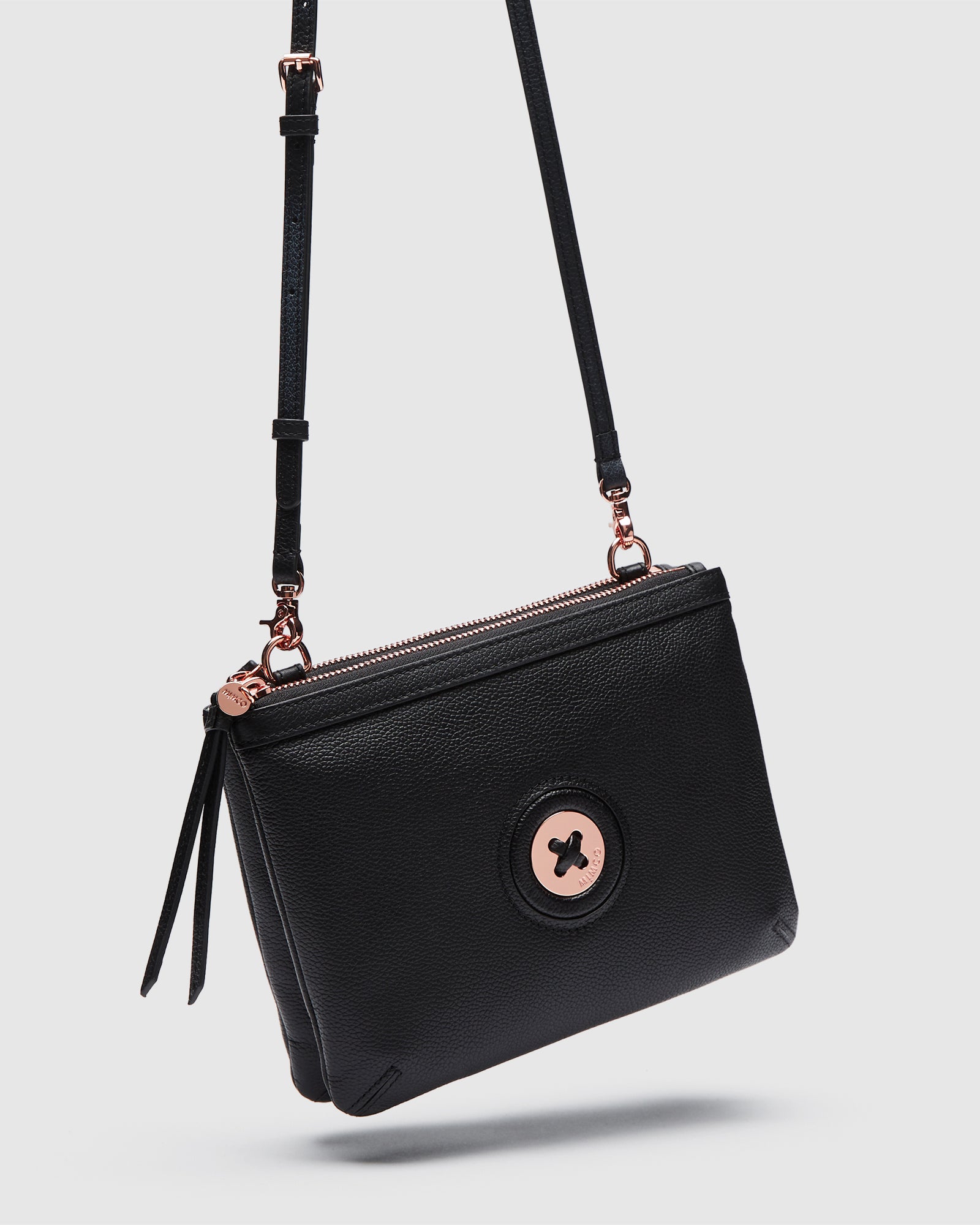 Mim-Mazing Duo Cross Body Bag - Black Rose Gold