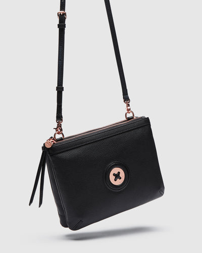 Mim-Mazing Duo Cross Body Bag - Black Rose Gold