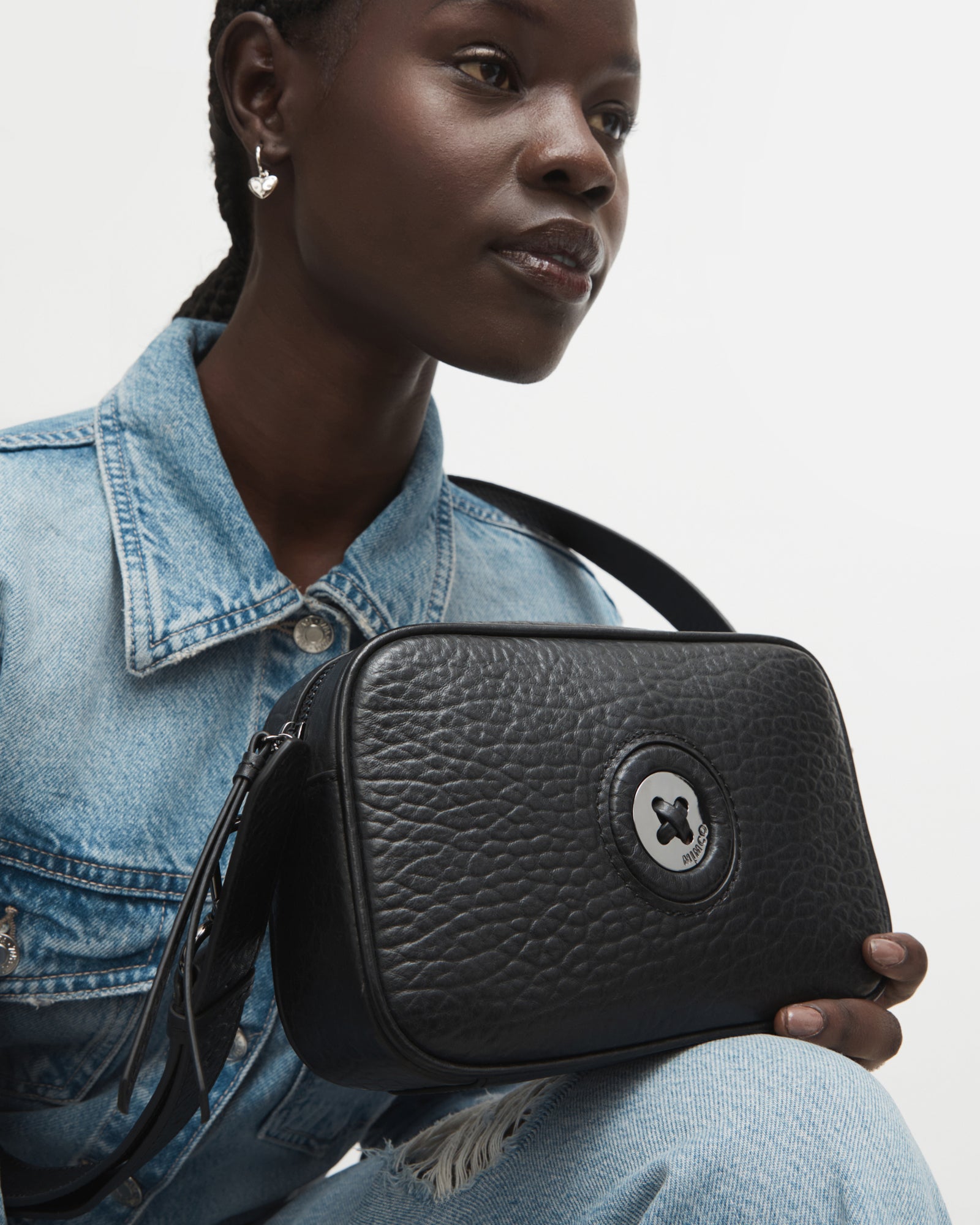Mim-Mazing Crossbody Bag - Black Gunmetal