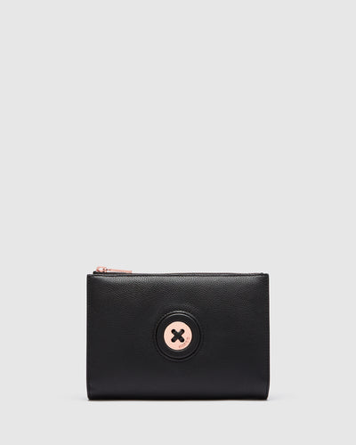 Mim-Mazing Medium Pouch - Black Rose Gold