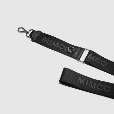 Wide Webbing Bag Strap - Black Gunmetal
