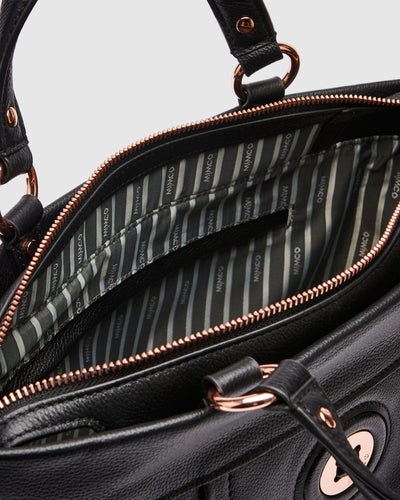 Mim-Mazing Mini Tote Bag - Black Rose Gold