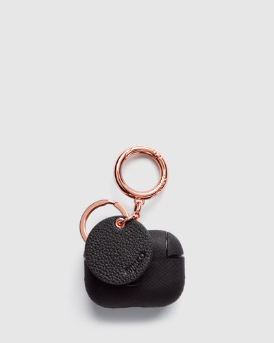 Mimpod AirPod Pro Keyring Case - Black Rose Gold