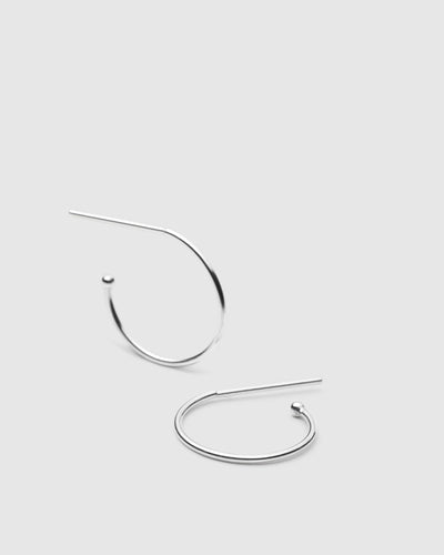 Era Sterling Silver Hoop Earrings - Silver