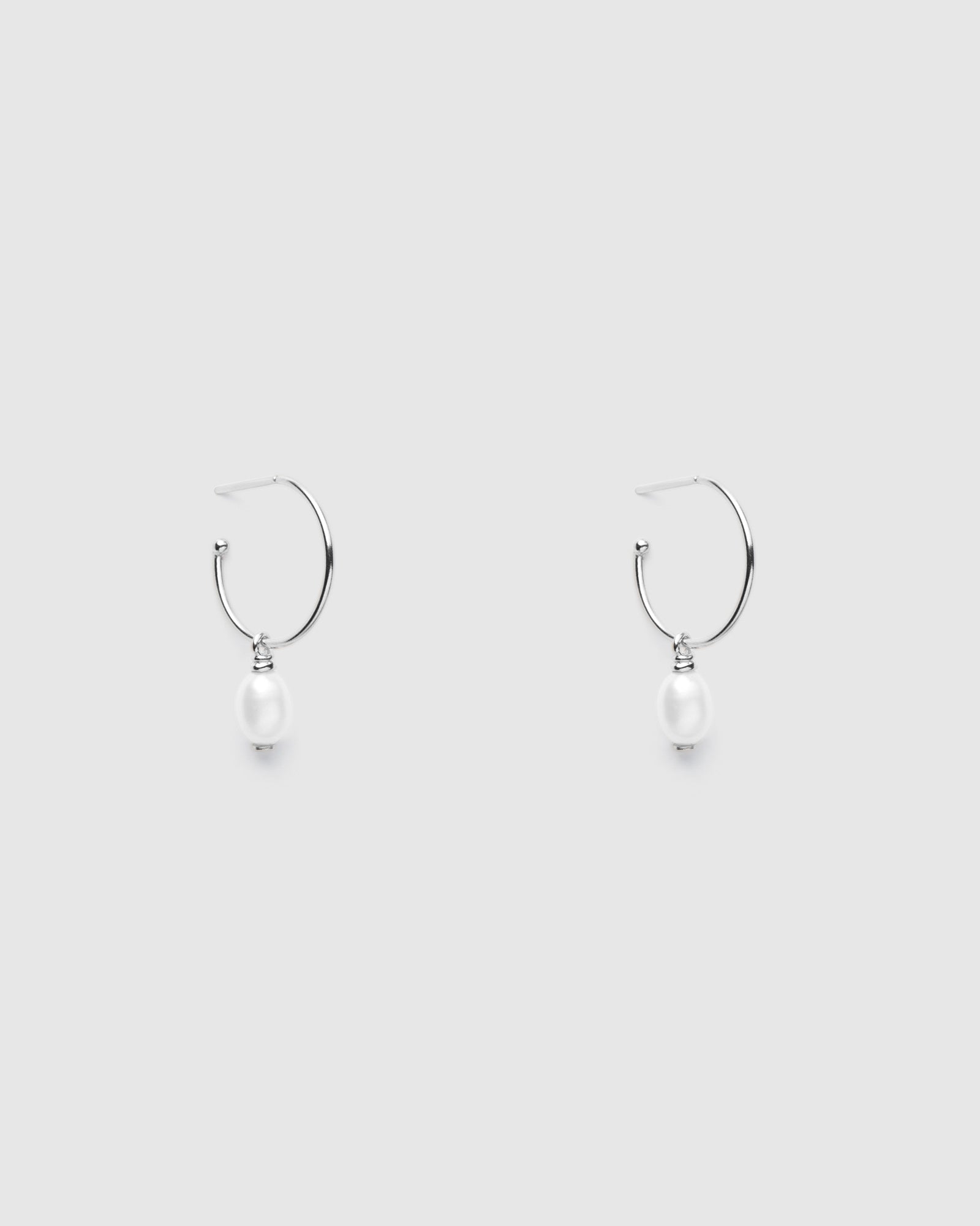 Era Sterling Silver Hoop Earrings - Silver