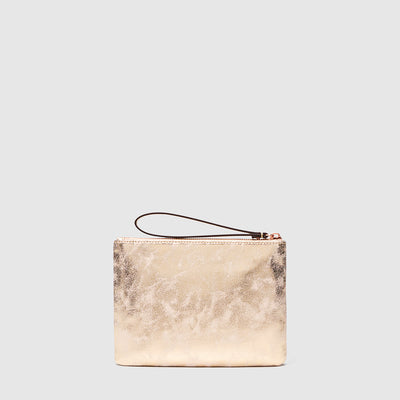 Shimmer Medium Pouch - Light Gold
