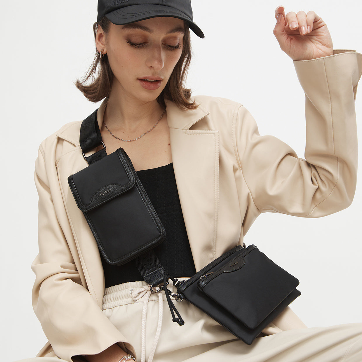 Super-Cycle Duo Pouch - Black Gunmetal