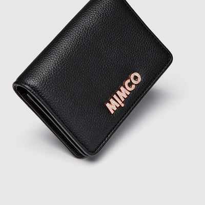 Shine Medium Wallet - Black Rose Gold