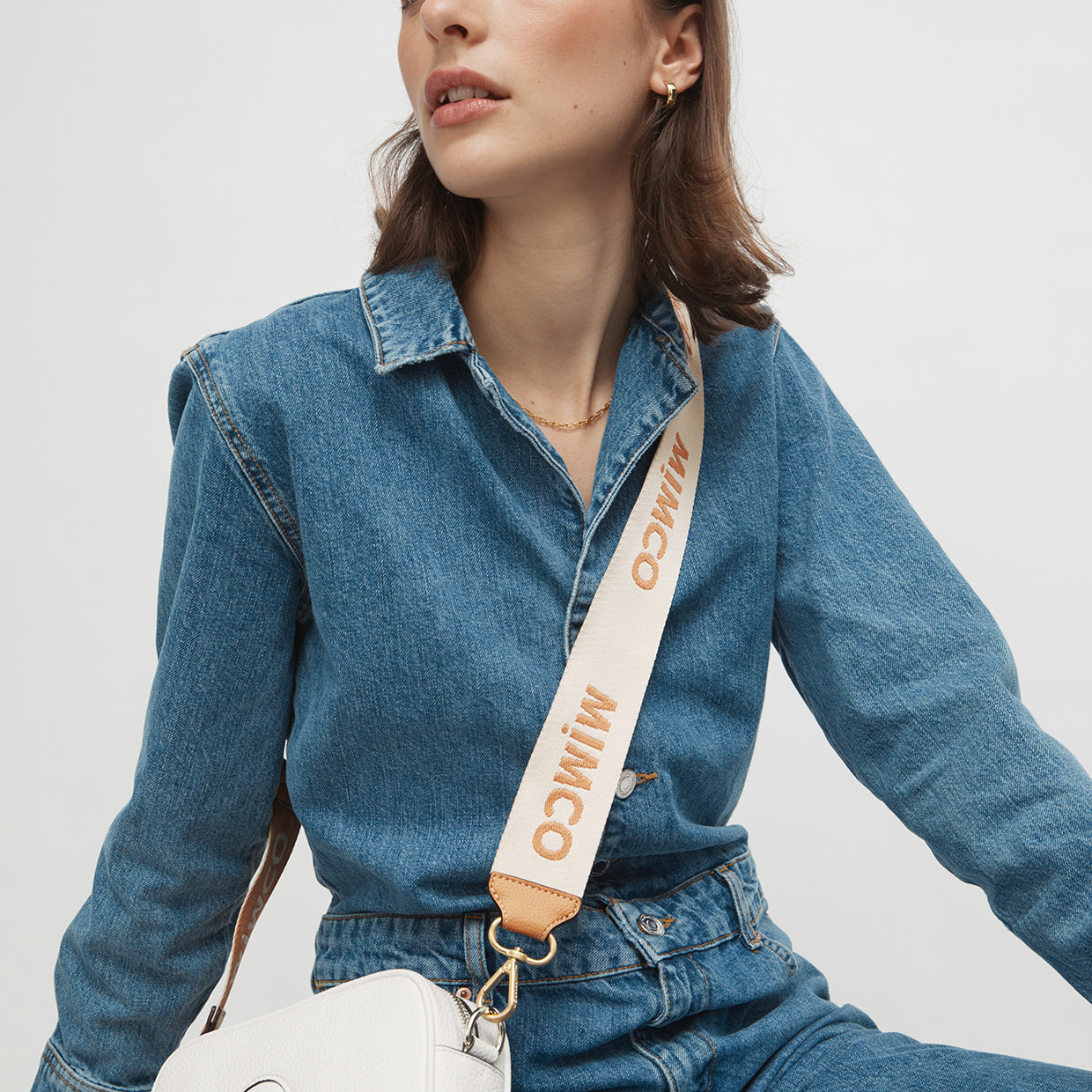 Wide Webbing Bag Strap - Natural