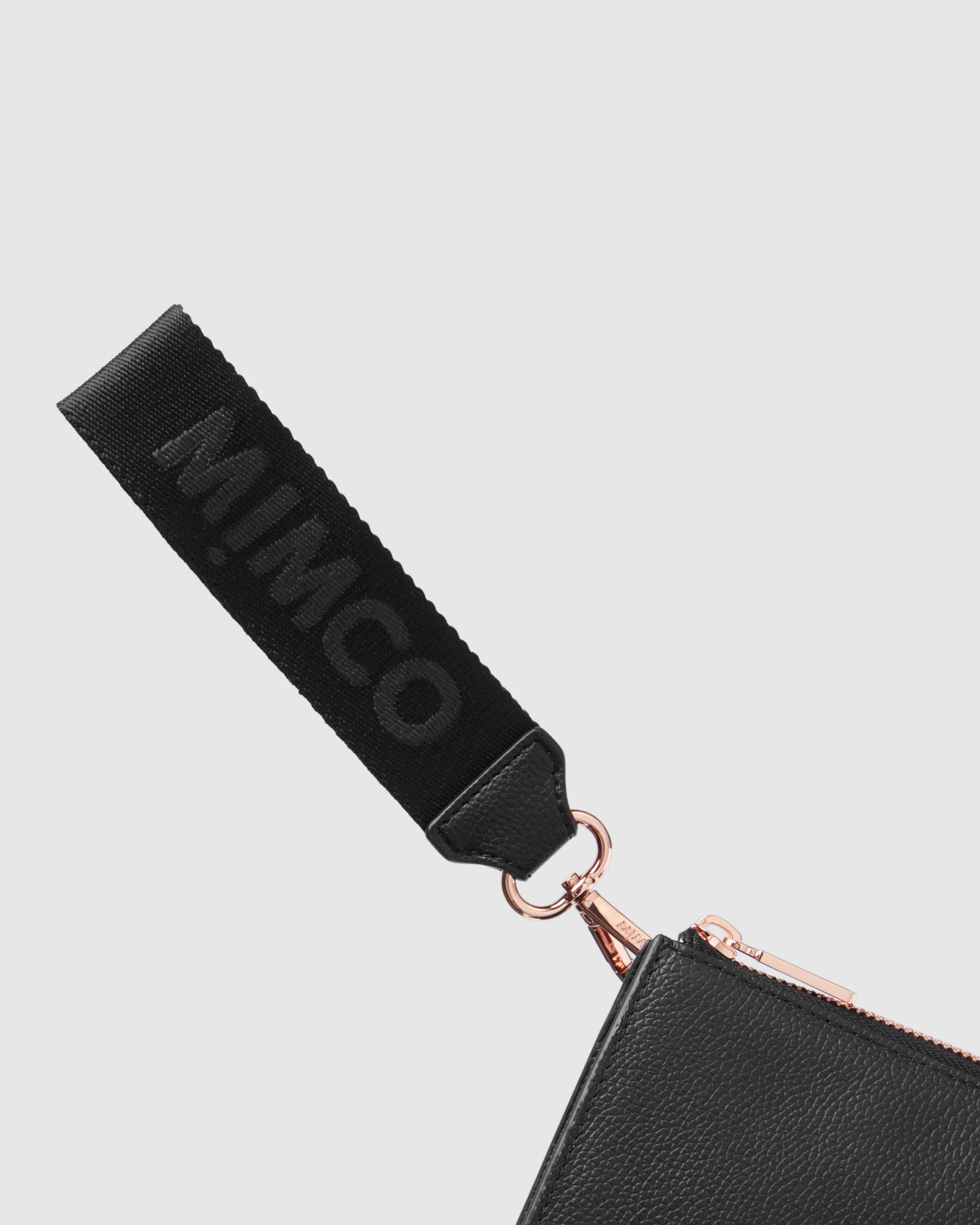 Webbing Wrist Strap - Black Rose Gold