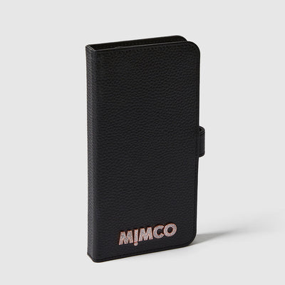 Shine Flip Case For iPhone 12 Pro Max - Black Rose Gold
