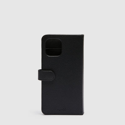 Shine Flip Case For iPhone 12 Pro Max - Black Rose Gold