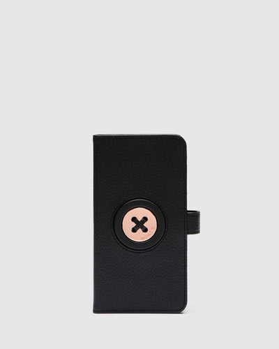 Mim-Mazing Flip Case For iPhone 12 Pro Max - Black Rose Gold