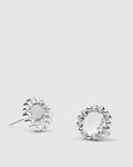 Ringlet Stud Earrings - Silver