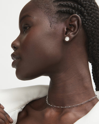 Ringlet Stud Earrings - Silver