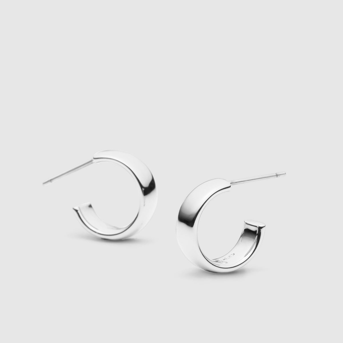 Pivot Hoop Earrings - Silver
