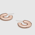 Bind Hoop Earrings - Rose Gold