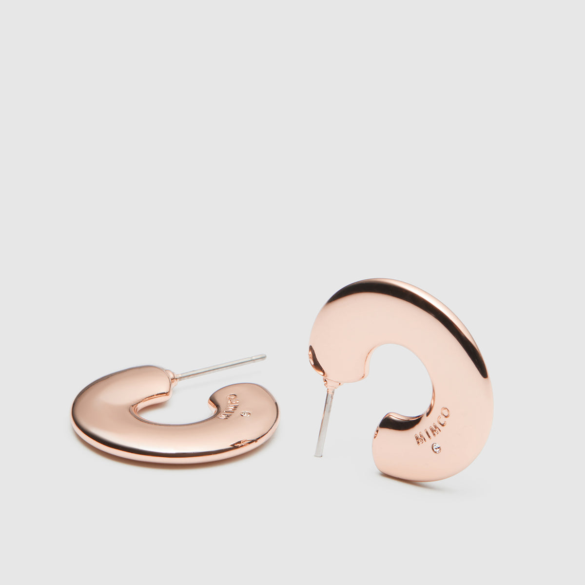 Bind Hoop Earrings - Rose Gold