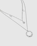 Ringlet Duo Necklace - Silver