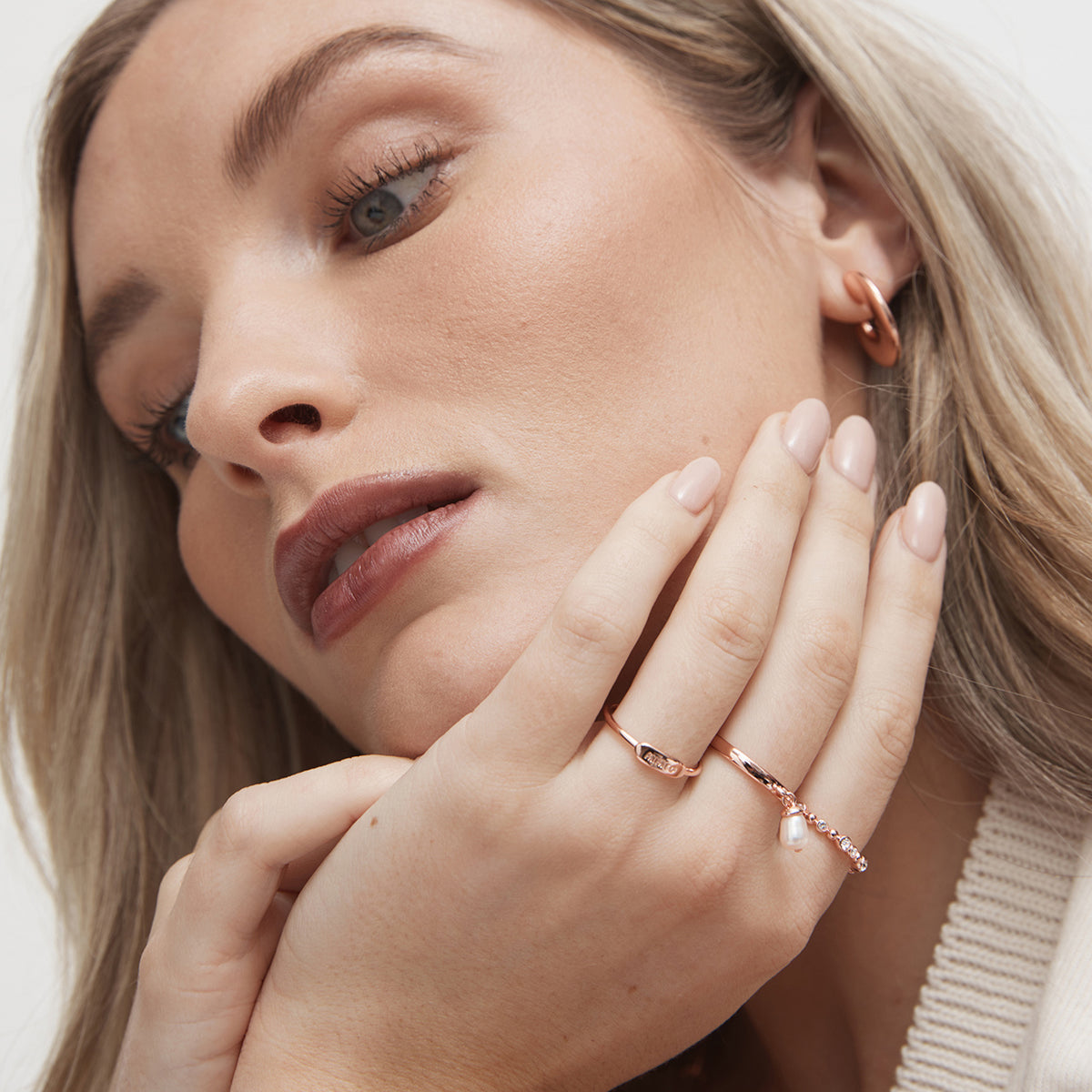 Mim-Twist Ring Stack - Rose Gold