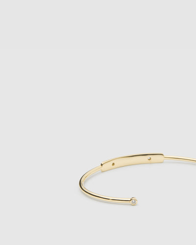 Twinkling Sterling Silver Cuff Bangle - Gold