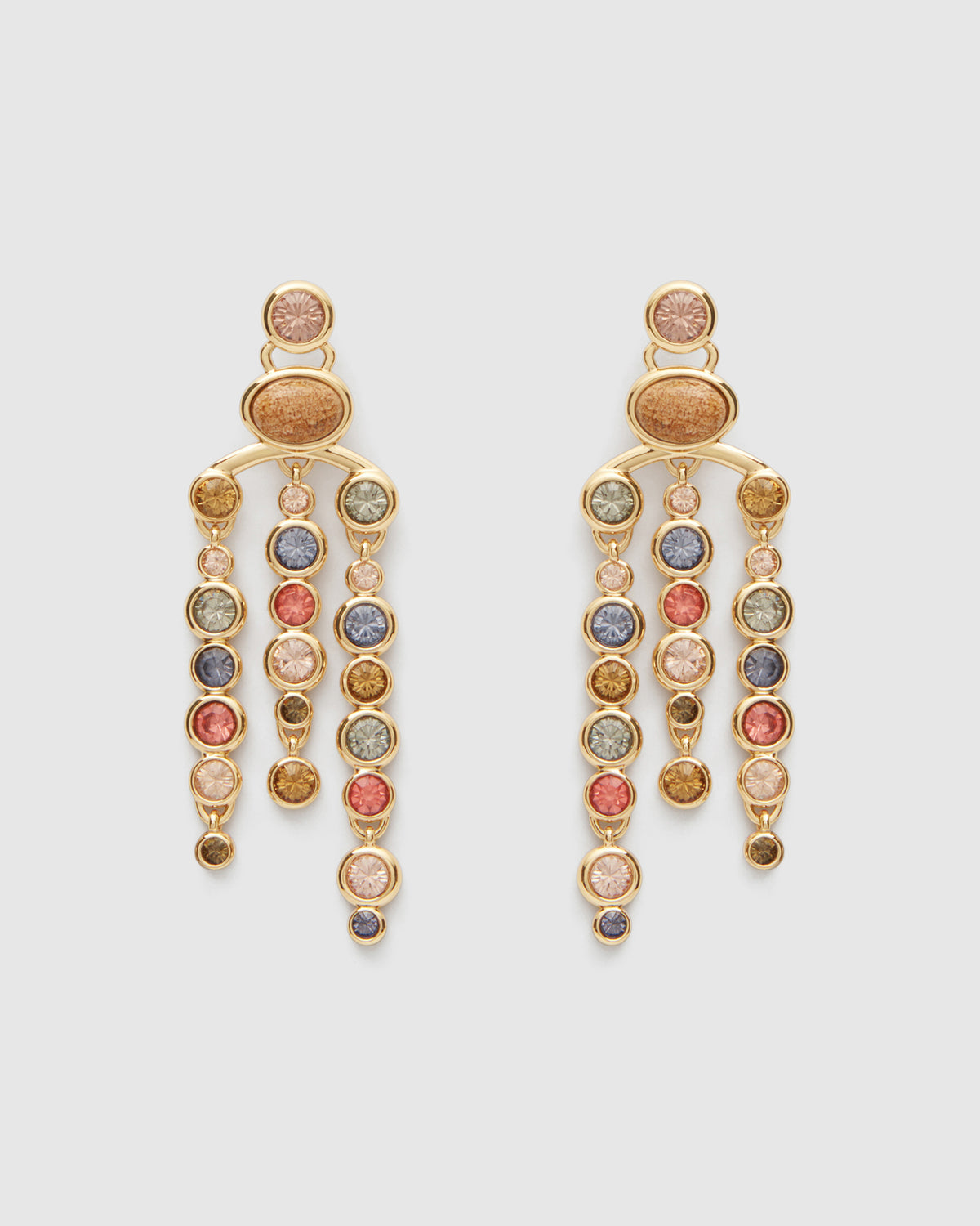 Earth Gazer Drop Earrings - Multicolour