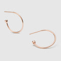 Loop Sterling Silver Hoop Earrings - Rose Gold