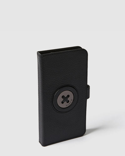 Mim-Mazing Flip Case For iPhone 12 Pro Max - Black Gunmetal