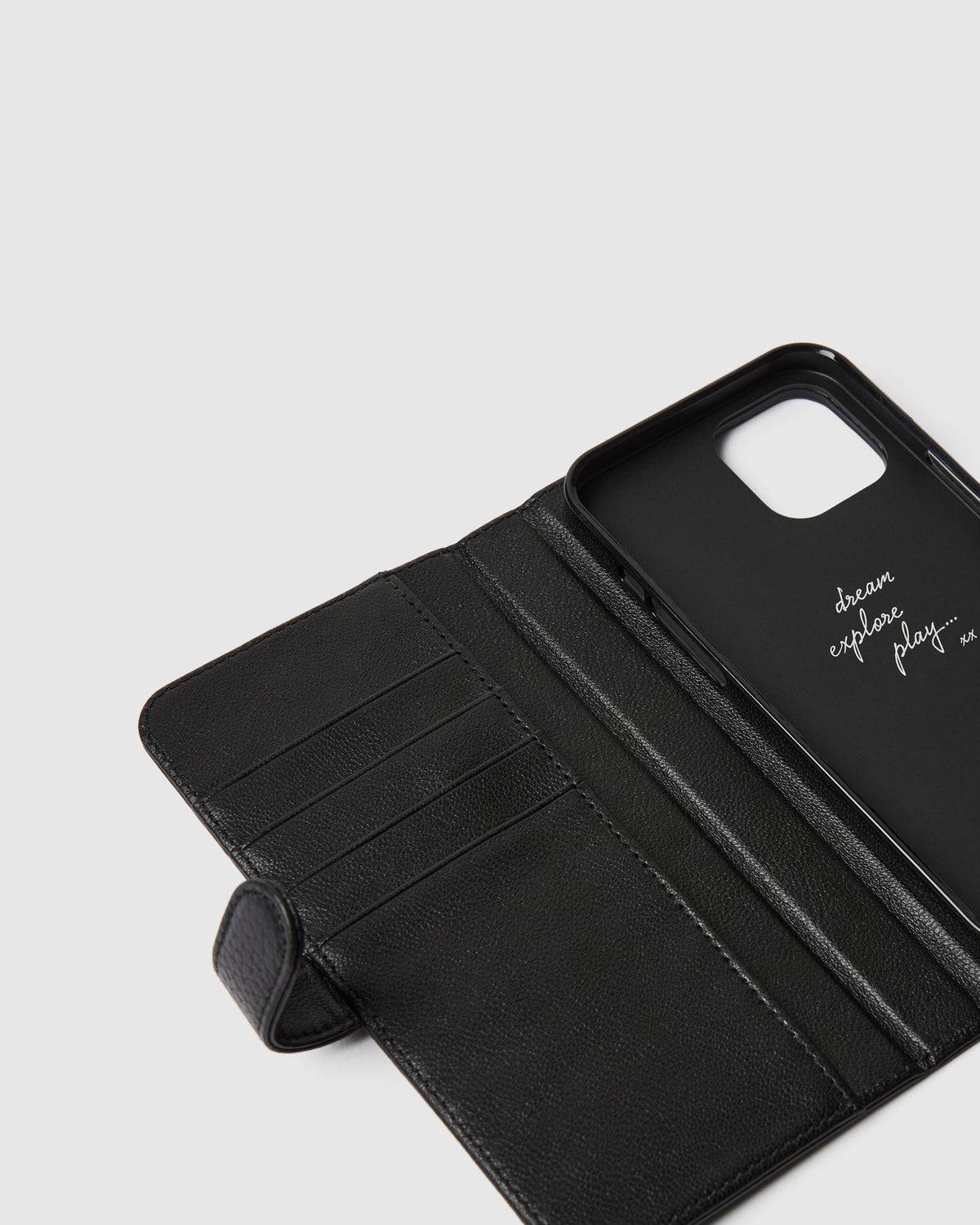 Mim-Mazing Flip Case For iPhone 12 Pro Max - Black Gunmetal
