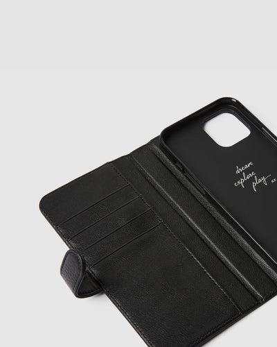 Mim-Mazing Flip Case For iPhone 12 Pro Max - Black Gunmetal