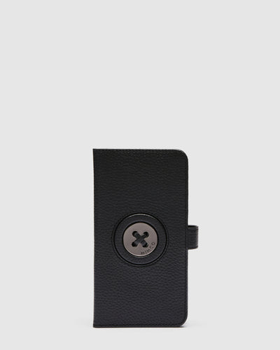 Mim-Mazing Flip Case For iPhone 12 Pro Max - Black Gunmetal