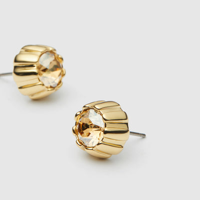 La-La Stud Earrings - Burnt Honey