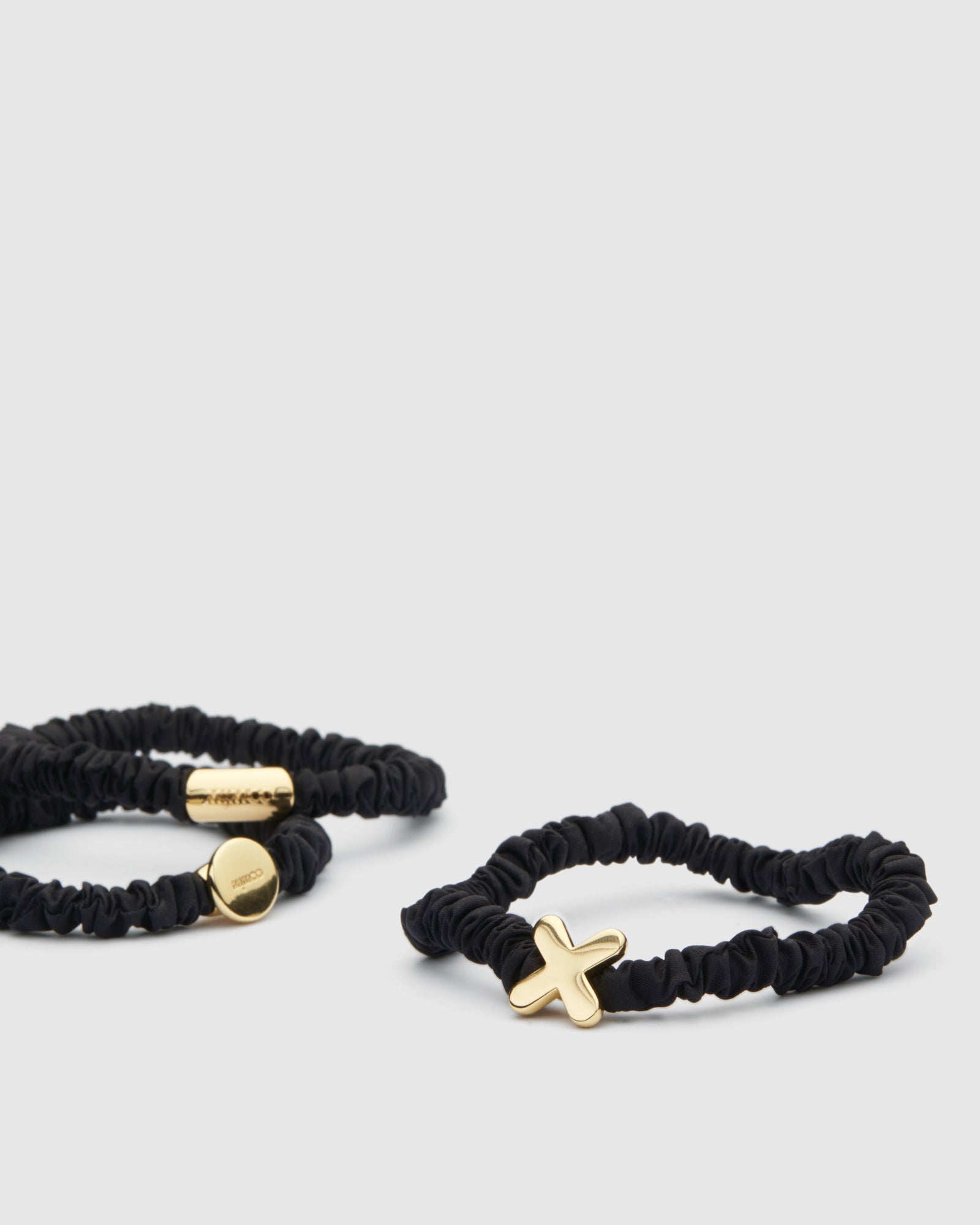 Mim-Twist Hair Scrunchie Set - Black