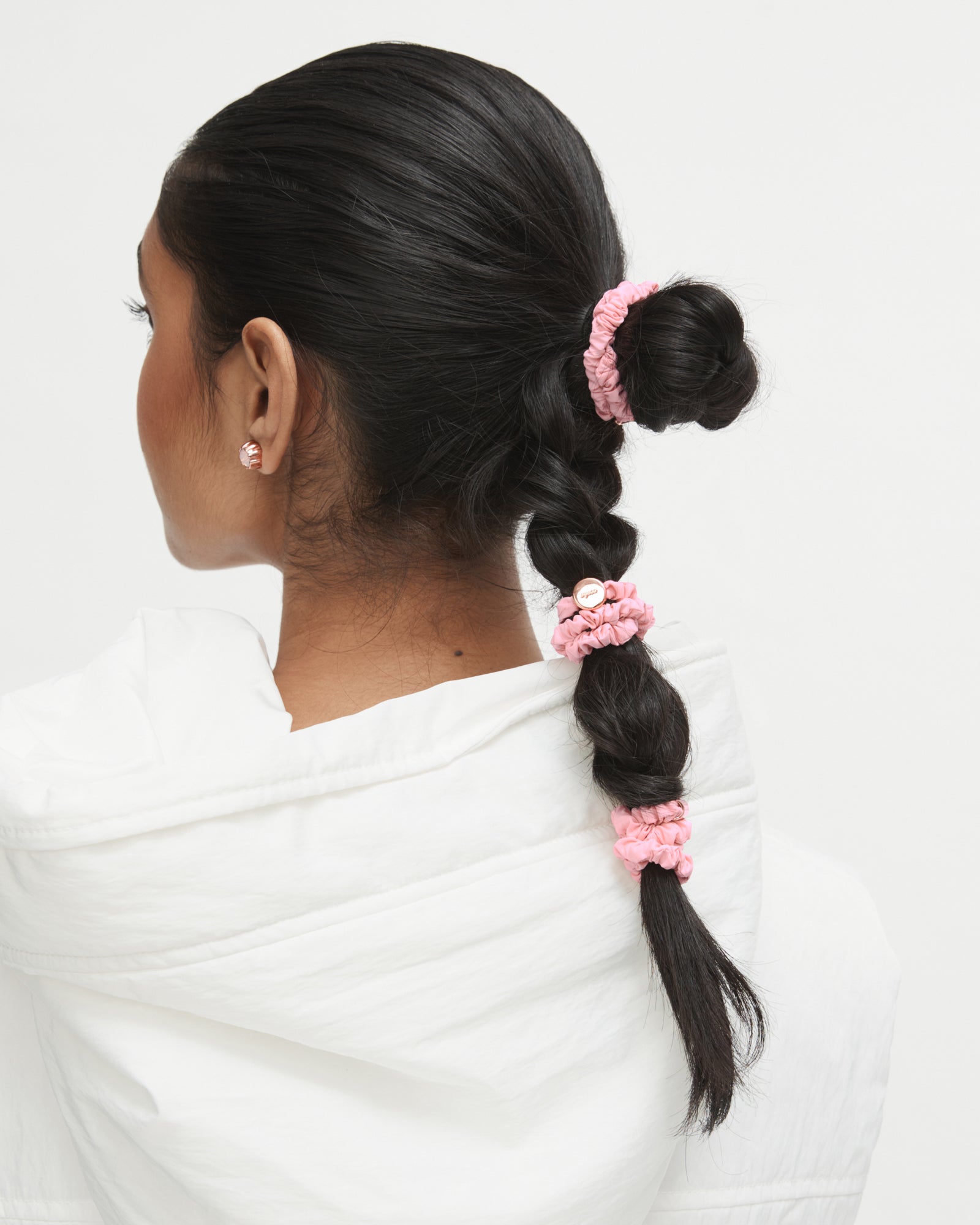 Mim-Twist Hair Scrunchie Set - Cosmetic Pink