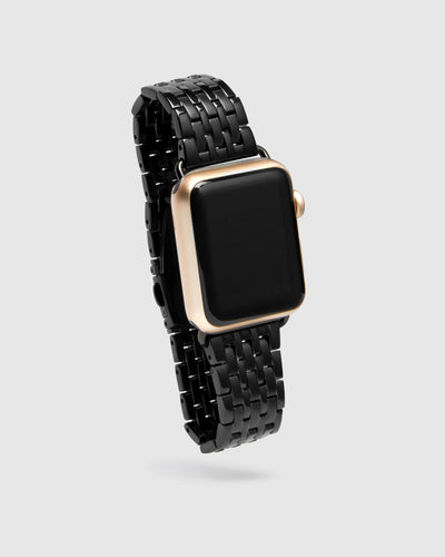 38mm Swirl Watch Band - Jet Black