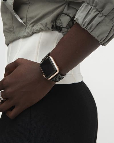 38mm Swirl Watch Band - Jet Black