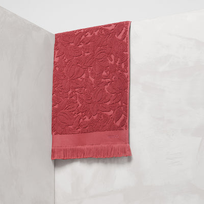 Garden Party Bath Towel - Crimson Pink