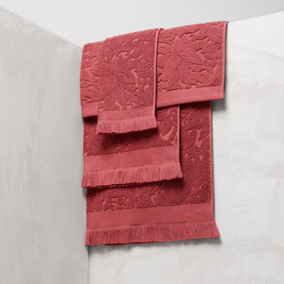 Garden Party Bath Towel - Crimson Pink
