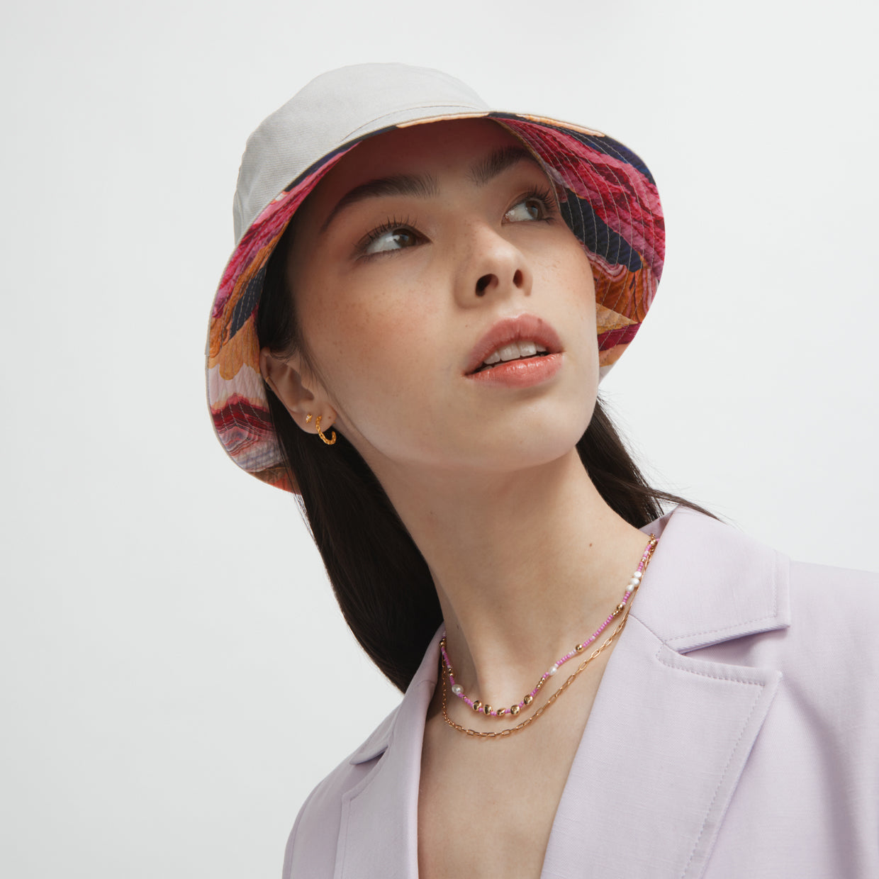 Earth Gazer Bucket Hat - Crimson Pink