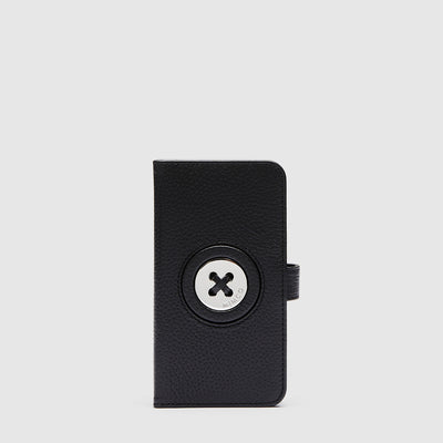 Mim-Mazing Flip Case For iPhone 12-12 Pro - Black Silver