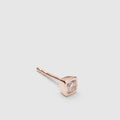 Beam Sterling Silver Single Stud Earring - Rose Gold