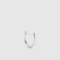 Clinch Sterling Silver Single Hoop Earring - Silver
