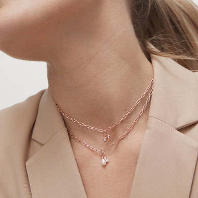 Star Blazer Sterling Silver Charm - Rose Gold