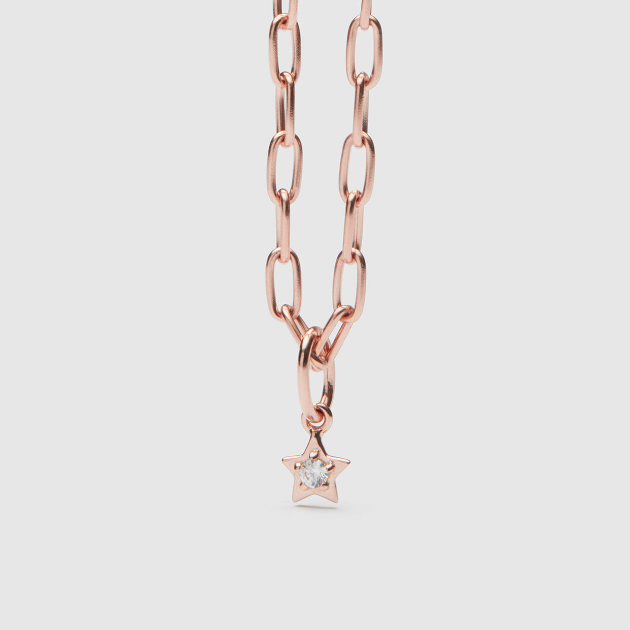 Star Blazer Sterling Silver Charm - Rose Gold